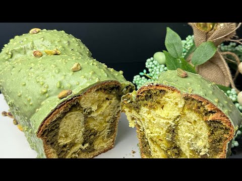 The most fluffy and delicious cake with cream and pistachio glaze👌😋🍰#cake #pastry