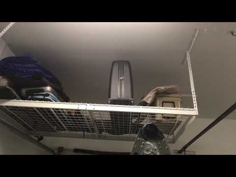Install Costco overhead garage rack