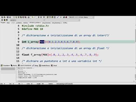 Linguaggio C - L' aritmetica dei puntatori
