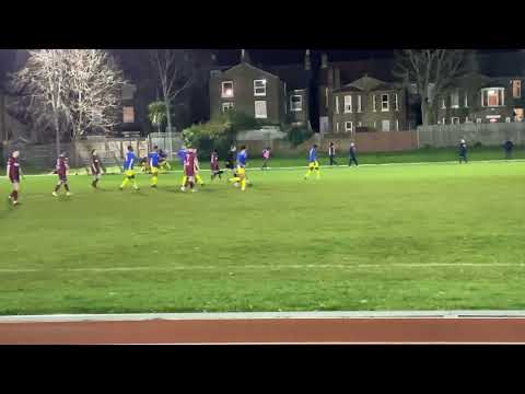 Bryan Zepo penalty goal for Lewisham Borough Football club vs Chessington and Hook United