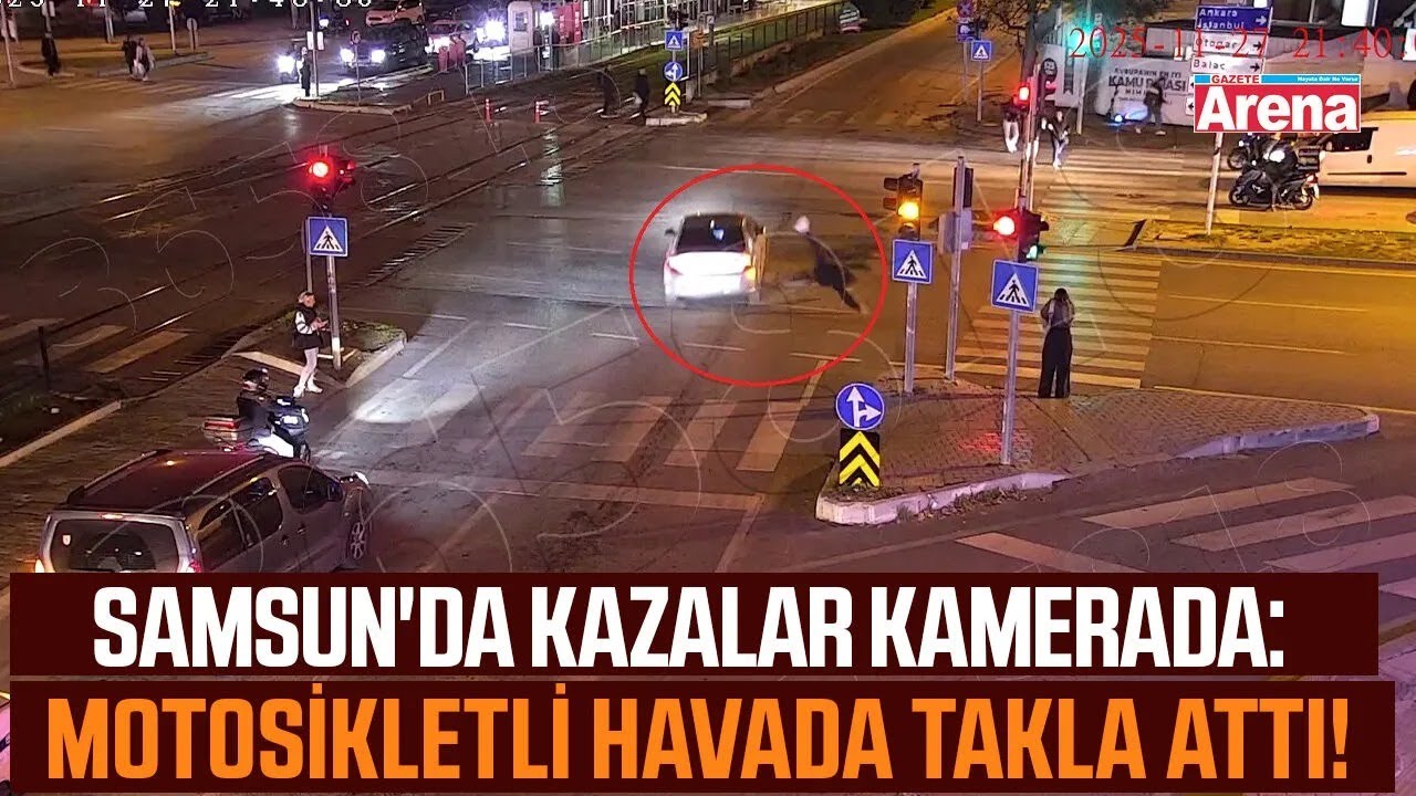 Samsun'da kazalar kameralarda!