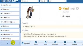 Unit 3: My friends - Glossary - Tiếng Anh 6 Global success
