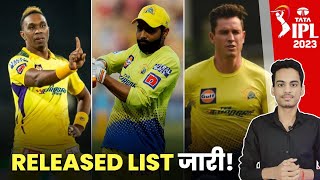 Chennai Super Kings Confirmed Released Players | IPL 2023 | Jordan | Jadeja | Bravo | Dr. Cric Point