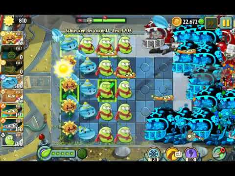 Far Future Endless: Terror From Tomorrow - Level 200 - 205 (Level 1 Plants) - Plants vs Zombies 2