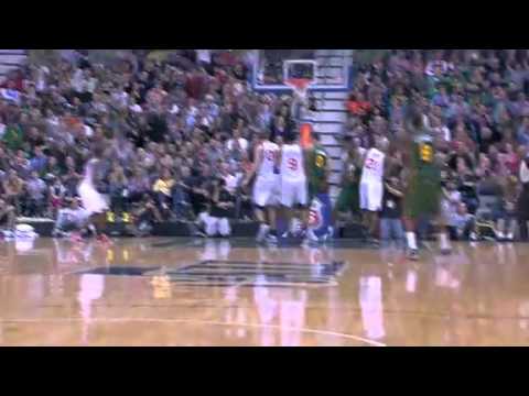 Enes Kanter slams the two-handed dunk vs 76ers (12/30/11)
