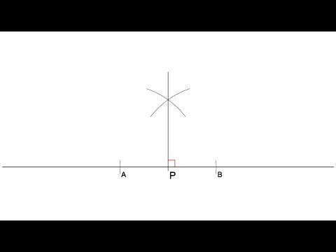 Erecting a perpendicular from a point on a line