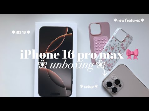 ♡ 2025 Unboxing iPhone 16 Pro Max ✨Aesthetic unboxing & accessories ♡ Desert Titanium + Camera Test!