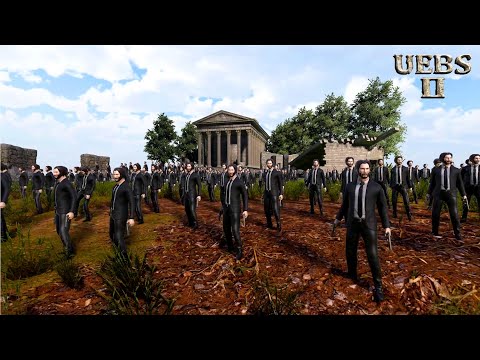 385 JOHN WICK DEFEND MOUNT OLYMPUS vs 2,000,000 ZOMBIES | Ultimate Epic Battle Simulator 2 | UEBS 2