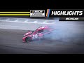 Christopher Bell wrecks from the lead at Michigan racing Alex Bowman