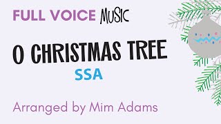 O Christmas Tree SSA by Mim Adams (Lyric Video)