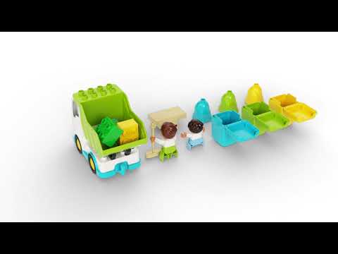 Конструктор LEGO Duplo «Мусоровоз и контейнеры для раздельного сбора мусора» 10945 / 19 деталей