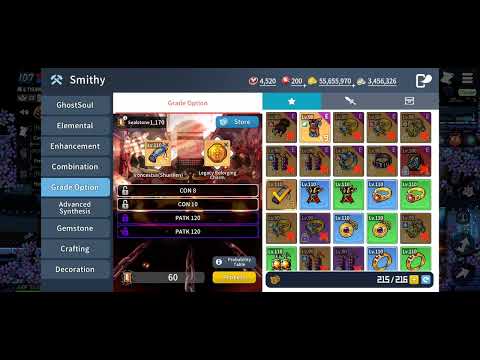 Ghost Soul M (GhostM) Gacha Zodiac & Making Gauntlet/Shuriken Lv.110 for secondary weapon Lv.120