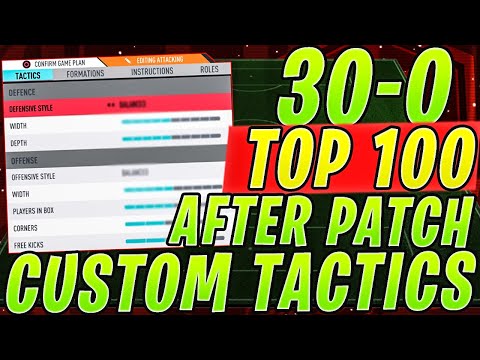 30-0 PRO PLAYER AFTER PATCH CUSTOM TACTICS AND PLAYER INSTRUCTIONS FIFA 20 ULTIMATE TEAM