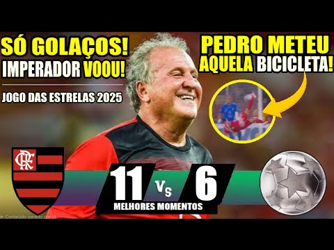 MELHORES MOMENTOS JOGO DAS ESTRELAS - ZICO 11x6 LENDAS ADRIANO IMPERADOR ZICO PETKOVIC JORGINHO 2025