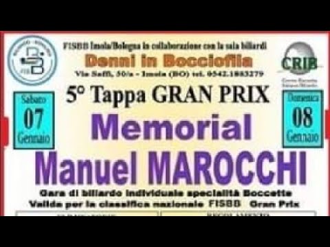 Memorial Marocchi - Batterie del sabato 7/01/23 presso Circolo Nuova Europa