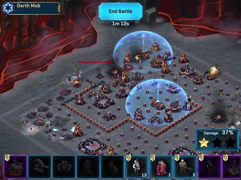 Star Wars Commander: Dave (TheMob) vs Darth Mub (Dark Path) No Outpost War Attack