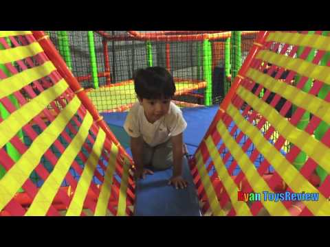 Indoor Playground for kids with Giant inflatable Slides Video
