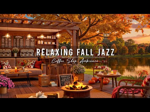 Cozy Fall Porch Ambience with Smooth Jazz Instrumental Music 🍂 Jazz Relaxing Music for Work, Study