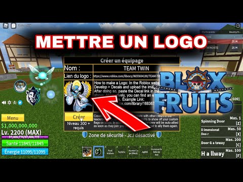 COMMENT FAIRE ET METTRE UN LOGO DANS SON EQUIPAGE | TUTO FR BLOX FRUIT | TWINOSTE