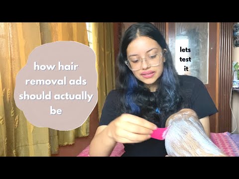 testing whether shaving or hair removal cream is...