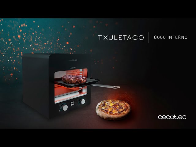 Grill Cecotec Txuletaco 8000 Inferno Elektro 2200W Gusseisen digitaler Thermometer video