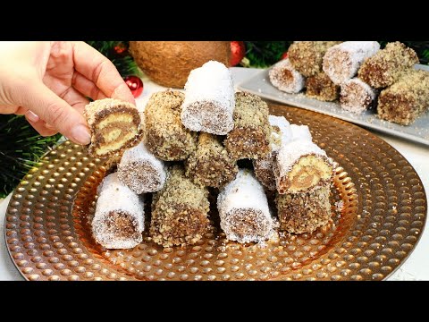 Rolovani čupavci sa kokosom i orasima mekani i sočni deca su jedva dočekala da se ohlade.