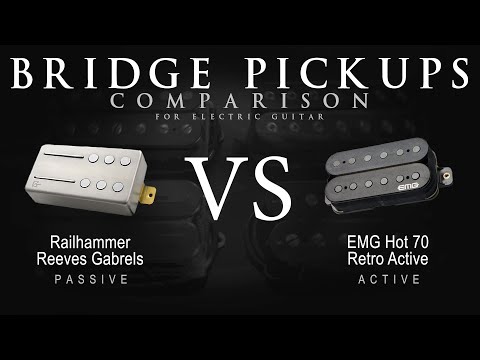 Railhammer REEVES GABRELS vs EMG HOT 70 RETRO ACTIVE - Bridge Guitar Pickup Comparison Tone Demo