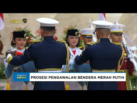 BENDERA MERAH PUTIH DIKAWAL DARI MONAS MENUJU ISTANA NEGARA SECARA SAKRAL DAN KHIDMAT