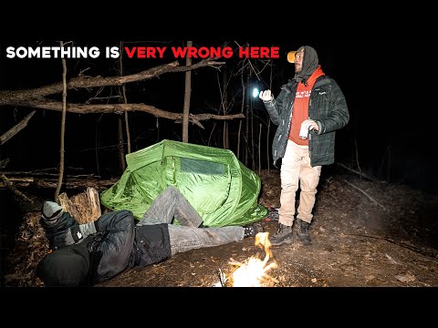 (SOMETHING IS VERY WRONG HERE) SCARIEST NIGHT CAMPING in the HAUNTED FOREST of the WHISPERING WOMAN
