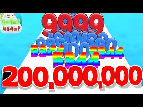 😂 NUMBER MASTER Highest (Level Up, Math Games) ♾️ VS Merge Master Number Run 2048 Gameplay part 63