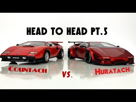 1:18 Lamborghini Countach WW by Autoart vs Lamborghini Huratach by GT Spirit