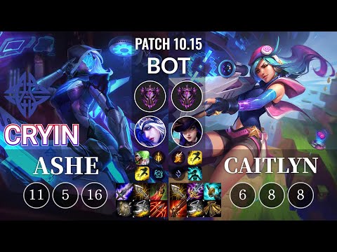 ES Cryin Ashe vs Caitlyn Bot - KR Patch 10.15