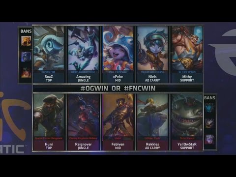 FNC vs OG Game 4 Highlights - FNATIC vs ORIGEN- FINALS EU LCS SUMMER 2015 PLAYOFFS