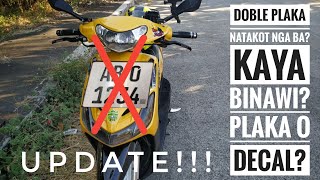 Doble Plaka Update | Goodnews nga ba? | Plaka ba talaga o Decals? | Natakot kaya Binawi? |