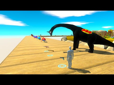 FPS AVATAR & DARK BRACHIOSAURUS RESCUE MISSION DEATH RUN - Animal Revolt Battle Simulator ARBS