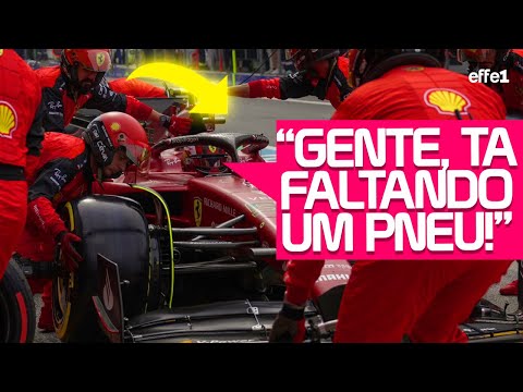 SAINZ SE IRRITA APÓS FERRARI ESQUECER DE LEVAR PNEU PARA O PIT STOP NO GP DA HOLANDA