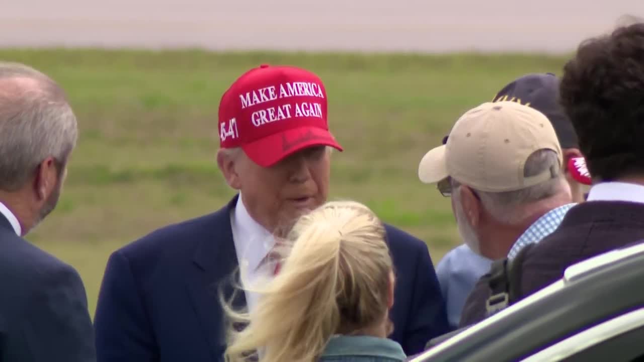 President Trump arrives for Daytona 500 race