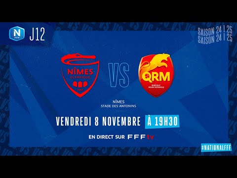 J12 I Nîmes Olympique vs QRM en replay (2-0) I National FFF 2024-2025