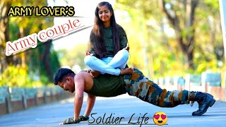 New indian Army Romantic Love story WhatsApp status video 2022~ Army cute couple | husband 💕 wife' |