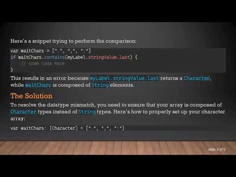 How to Compare String Last Character with an Array in Swift