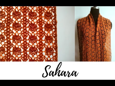 How to crochet a lace scarf | crochet shawl tutorial