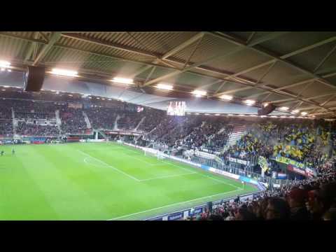 Cambuurvak tijdens AZ Cambuur halve finale beker