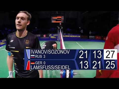 Match point - Russia (Ivanov / Sozonov) vs Germany (Lamsfuss / Seidel) - EMTC 2019