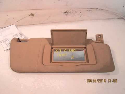 2003 Mercedes C240 Sun Visor RH TAN 203TYPE - mbiparts.com Used OEM Mercedes Parts - Dismantl... OEM
