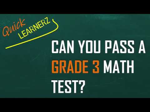 Can you pass a GRADE 3 Math Test (by Quick Learnerz)