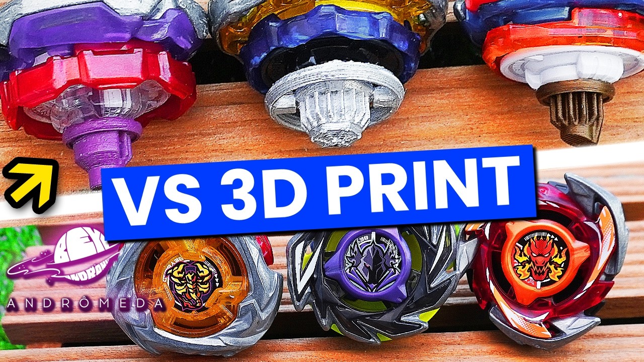 ANDROMEDA vs PONTAS de IMPRESSÃO 3D! Deck VS Deck BEYBLADE CX