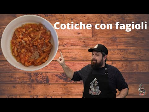 Pork rinds with beans