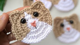 Crochet Cat (Kitty) Face