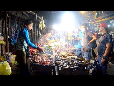 Night Market Street Food in Phnom Penh City