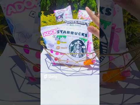 bolsa sorpresa de Starbucks ✨🧋💖#blindbag #asmr #papercraft #sorpresa #diy #starbucks